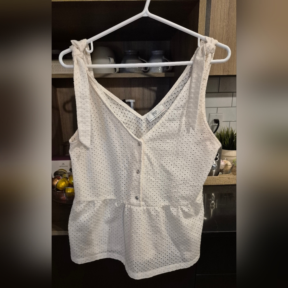 Le Temps Des Cerises Cream Textured Top